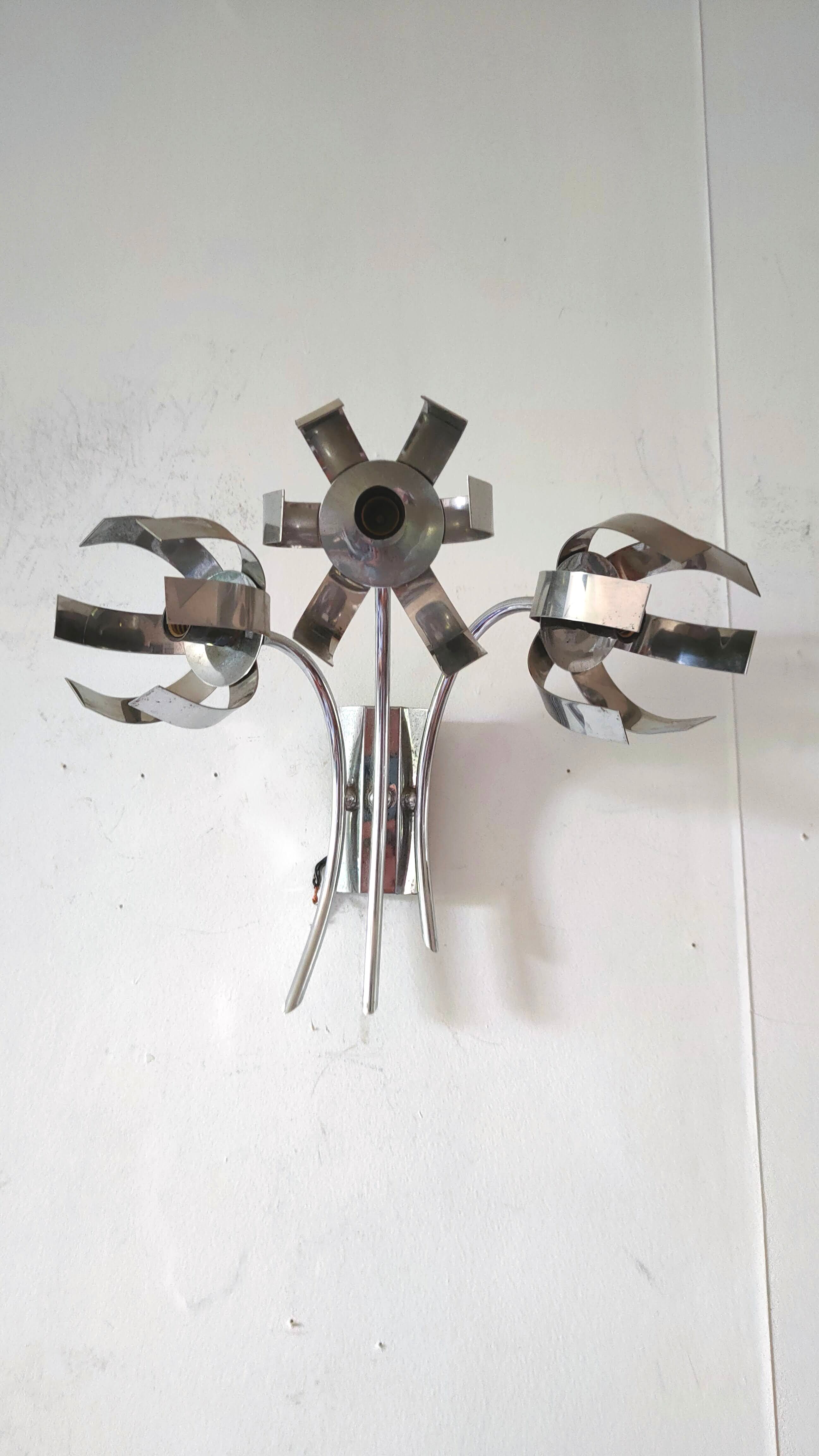 Wall light flower design Jocelyne Trocmé for Oxar