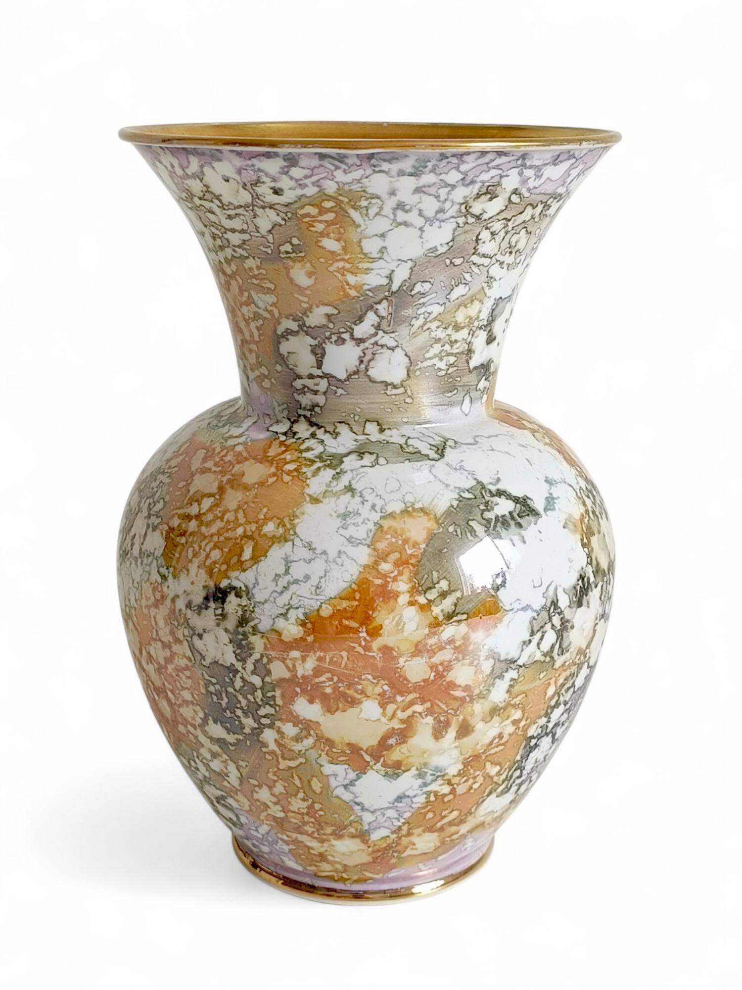 Mid-Century Modern Handmade Porcelain Vase by Hispania CH, 1970s