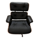Fauteuil et ottoman Charles Eames en bois de palissandre et cuir