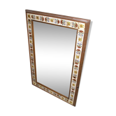 Miroir encadrement carreaux de faïence 90x61cm