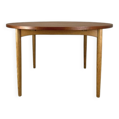 Table à manger danoise en teck et chêne des années 1960