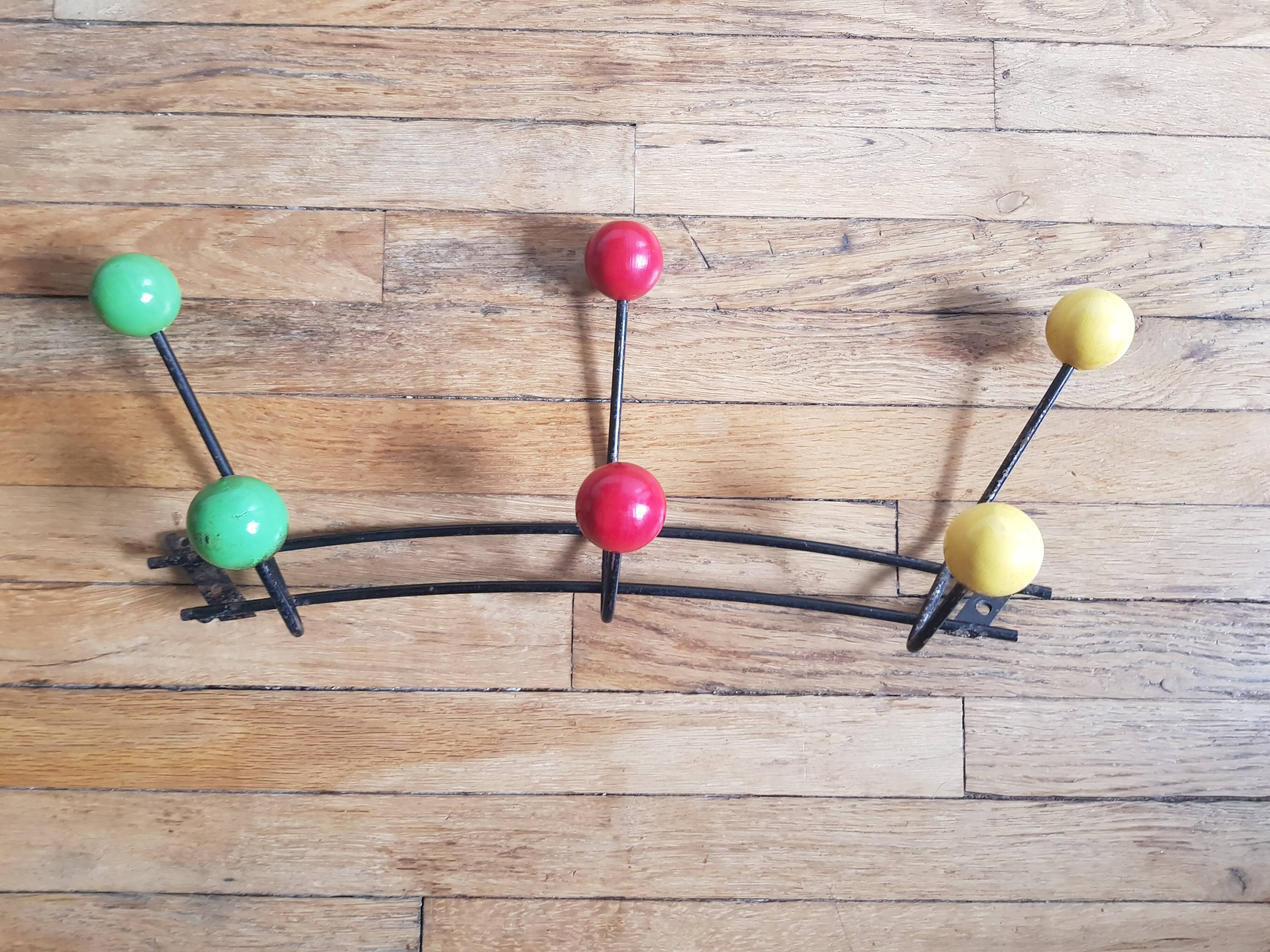 Vintage wall coat rack