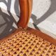 pair of Art Nouveau chairs, cane and faux leather