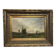 Oil on canvas, landscape by Karl Ben, 19th century.