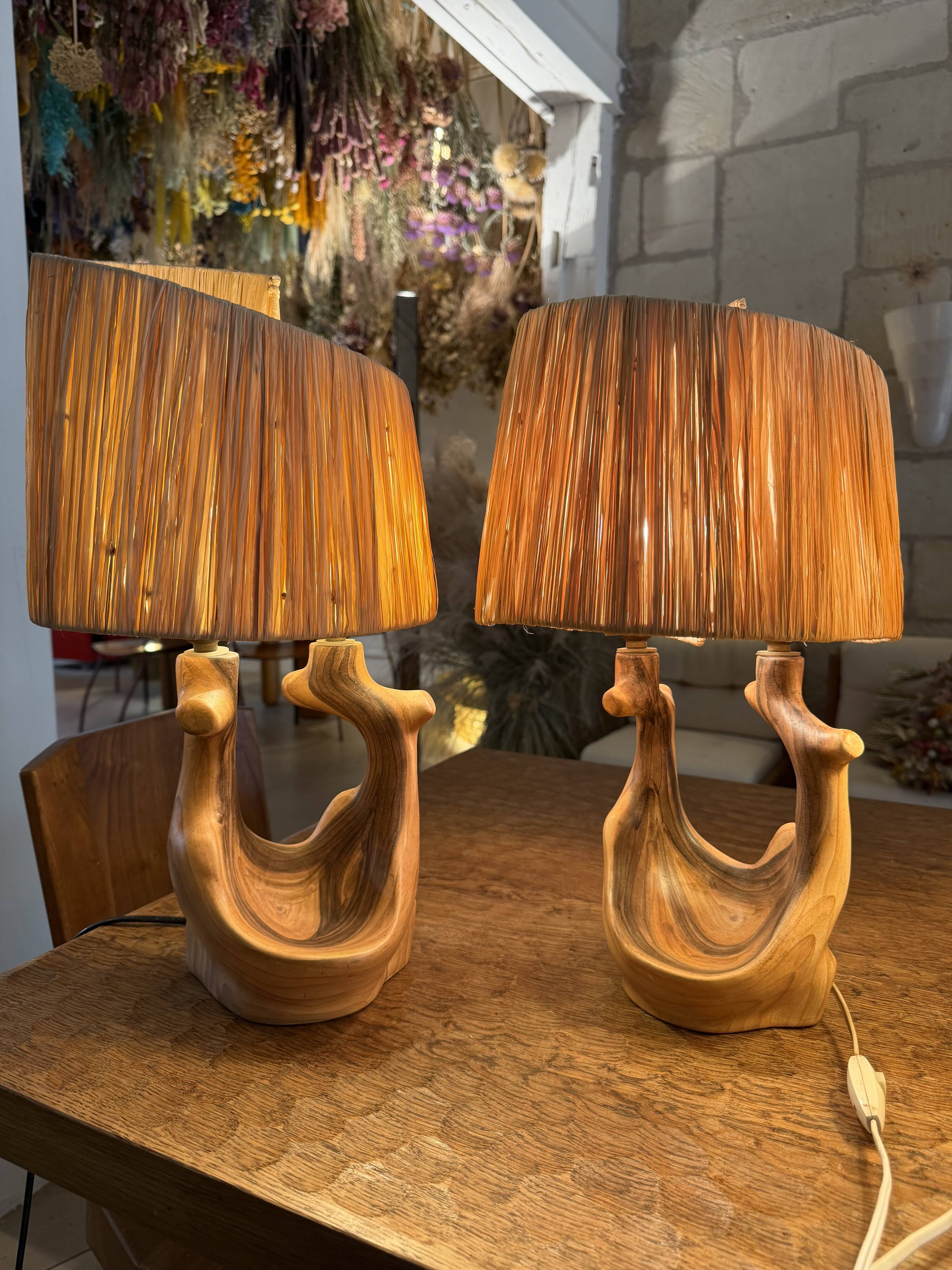 Grandjean jourdan vallauris pair of lamp bases 1960