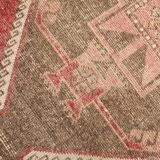 3x13 Vintage Red & Brown Classic Persian Runner Rug, 92x408Cm