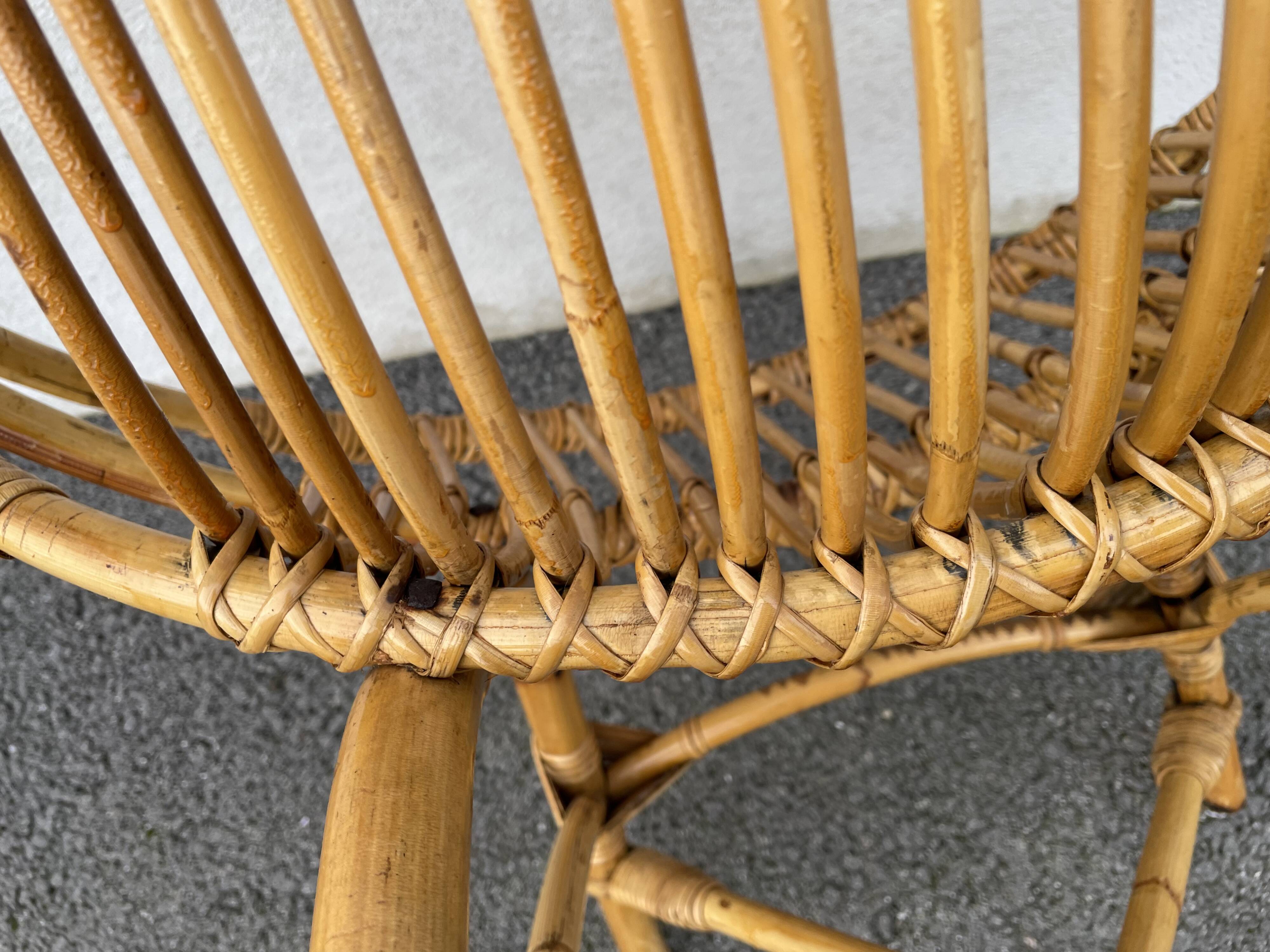 Rattan basket chair