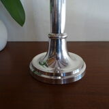 Vintage silver metal candle holder 32.5 cm