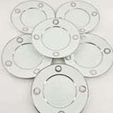 Suite of 6 limoges porcelain dessert plates