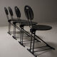 Set de 4 chaises pliantes italiennes années 1980