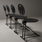 Set of 4 Italian folding chairs from the 1980s