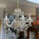 Czech cut crystal chandelier, 6 arms
