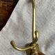 Adjustable nautical coat hook in solid brass