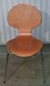 Ant chair design ETNE, wood and chrome metal