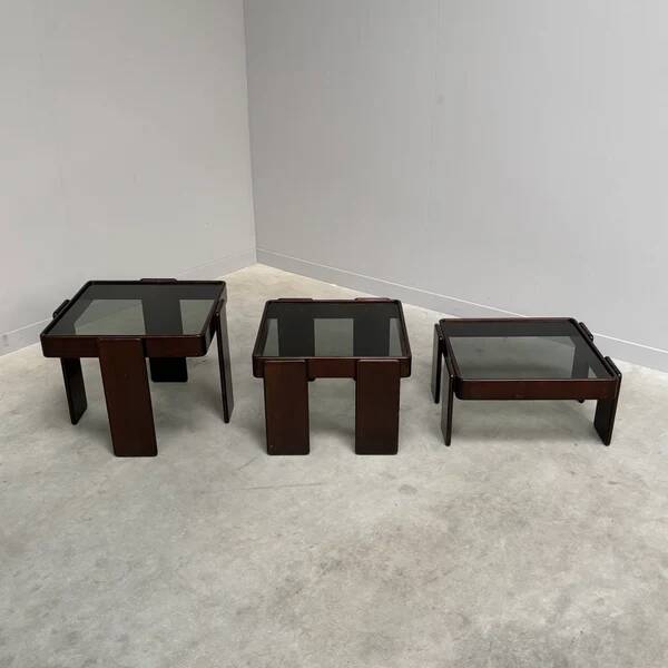 Vintage Cassina nesting tables by Gianfranco Frattini, Italy 1960s