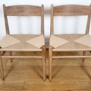Set of 2 Hans J. Wegner CH36 dining chairs for Carl Hansen & Søn in solid oak
