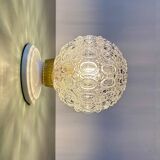 Vintage moulded glass wall or ceiling light globe