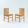 2 chaises en pin et paille, années 1970