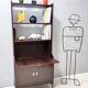Vintage Walnut Bookshelf and Secretaire by Claudio Salocchi for Sormani, Italy