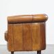 Brown leather club chair