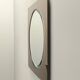Postmodern Square Beige Wall Mirror with a Beveled Glass, Italy