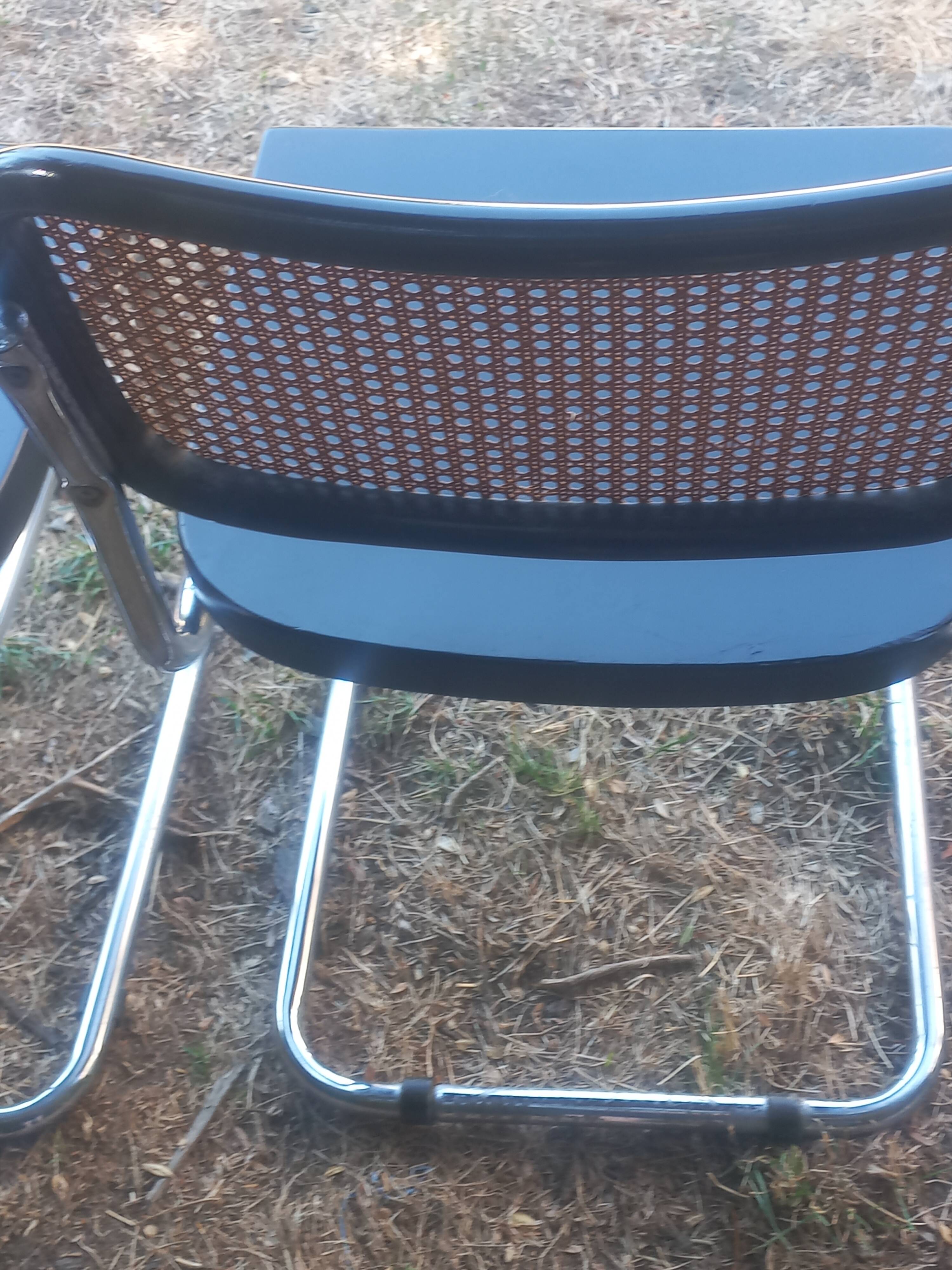Pair of Marcel Breuer Cesca B32 chairs