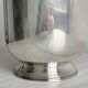 Silver-plated metal bucket, scalloped edge