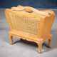 Magazine Rack in Oak and Rush, Denmark, 1960s