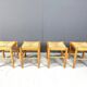 Vintage wicker stools - set of 4, 1960s