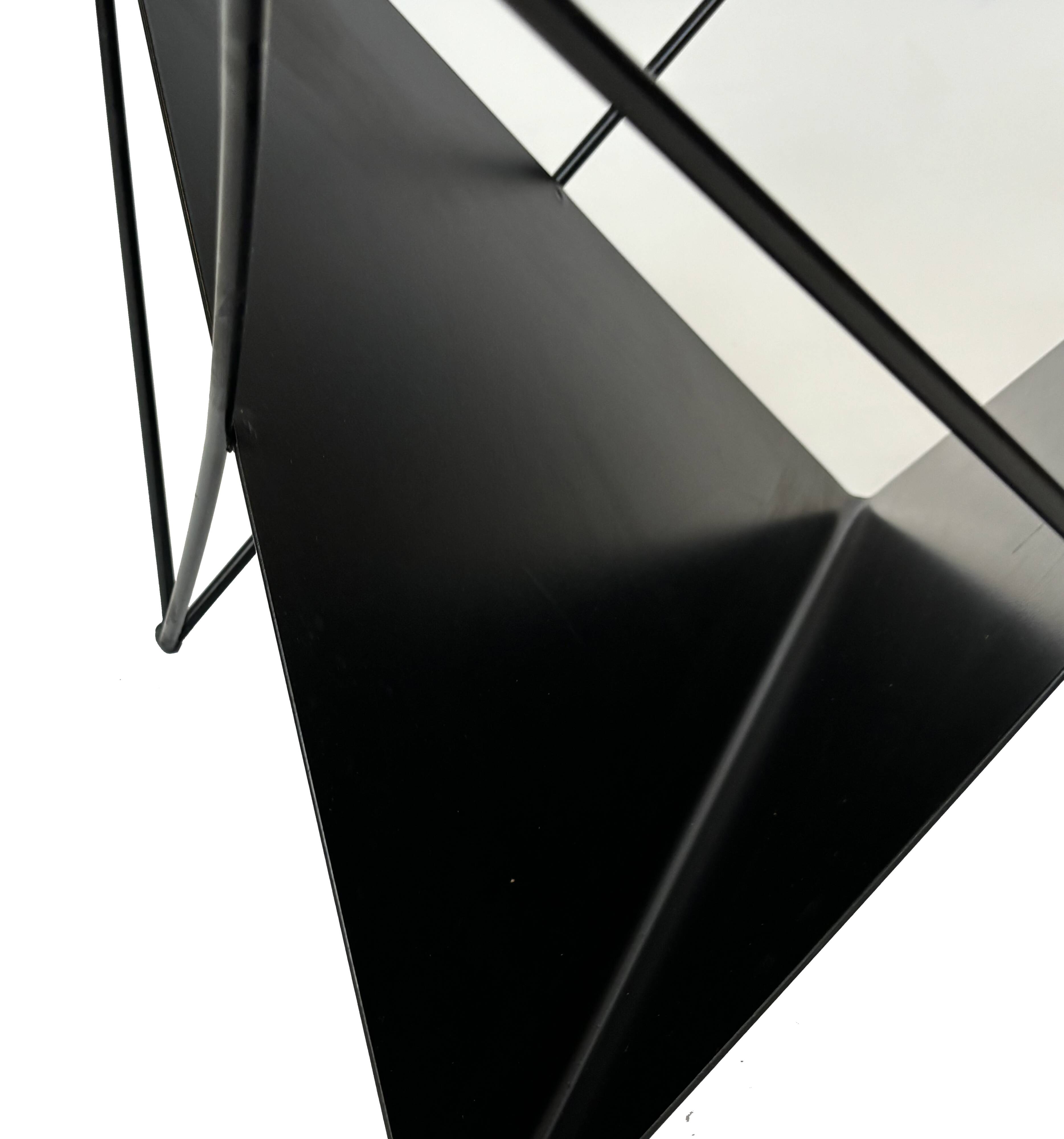 Vintage coffee table steel wire  eclectic 80s design