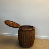 Basket stool wicker box