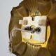 1960s gold perspex torch wall lights