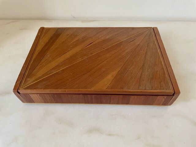 Art Deco straw marquetry box