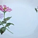 Round and hollow serving dish Fine Bohemian porcelain Carlsbad Floral décor