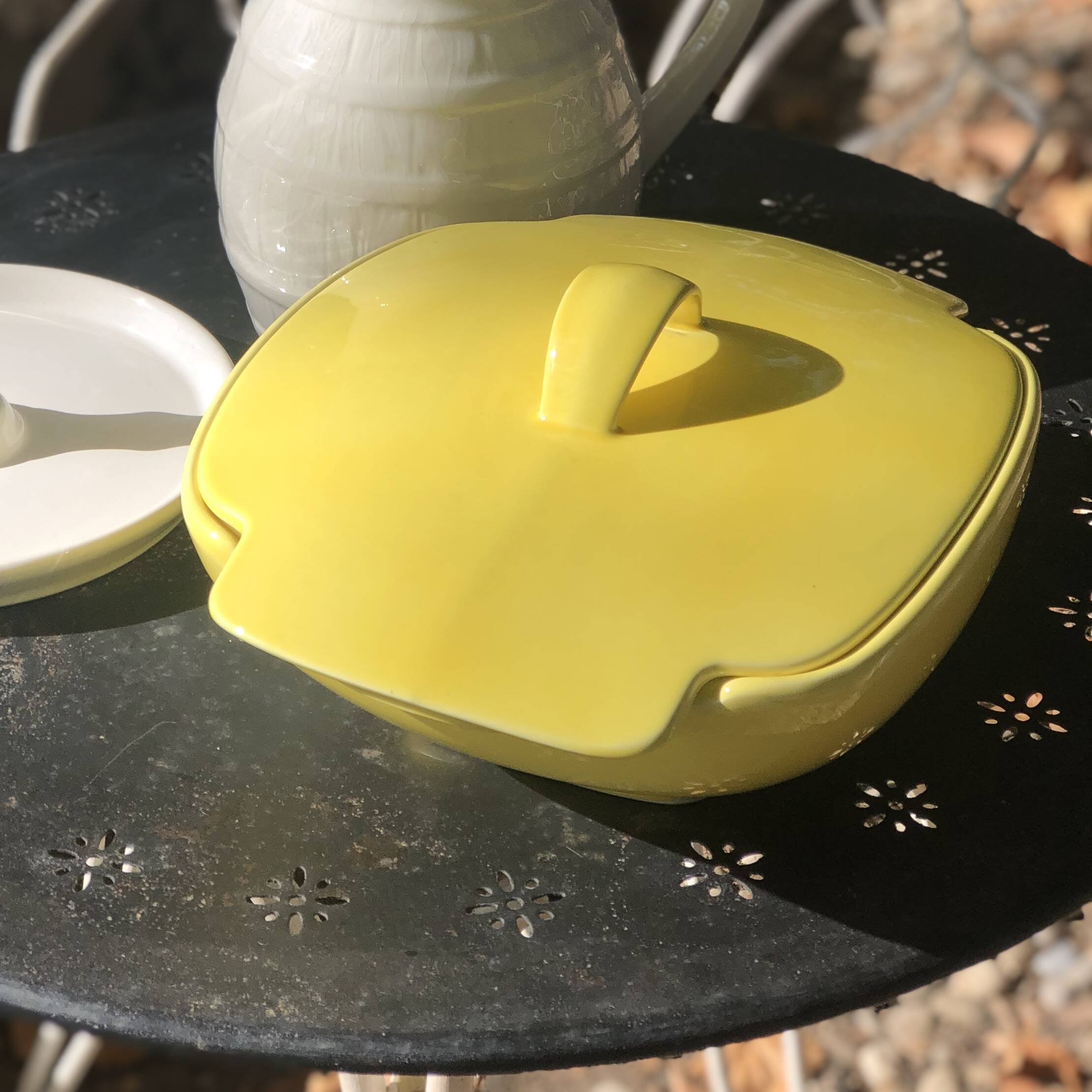 Yellow tureen dish