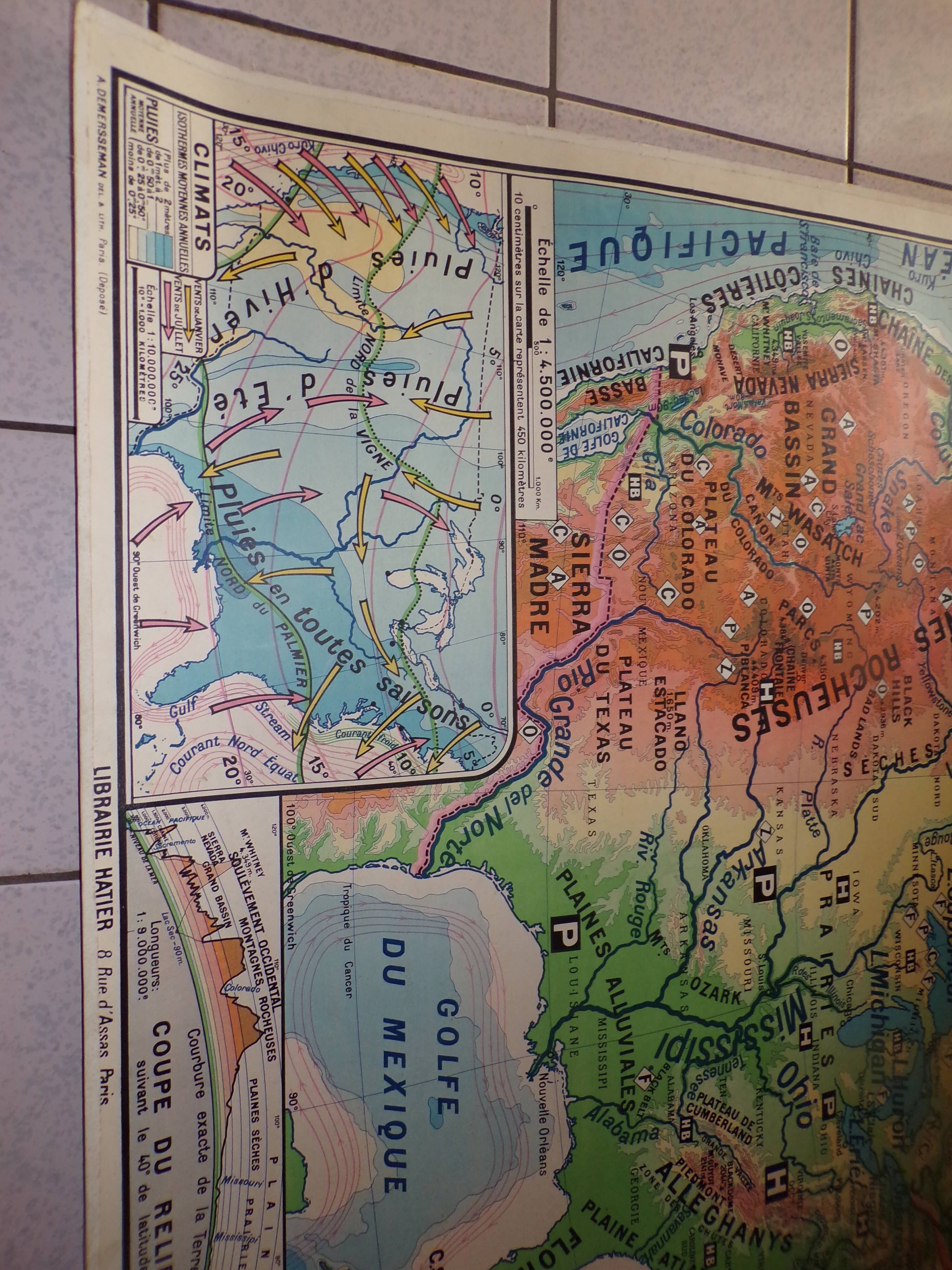 Carte Etats Unis  N°33  recto verso