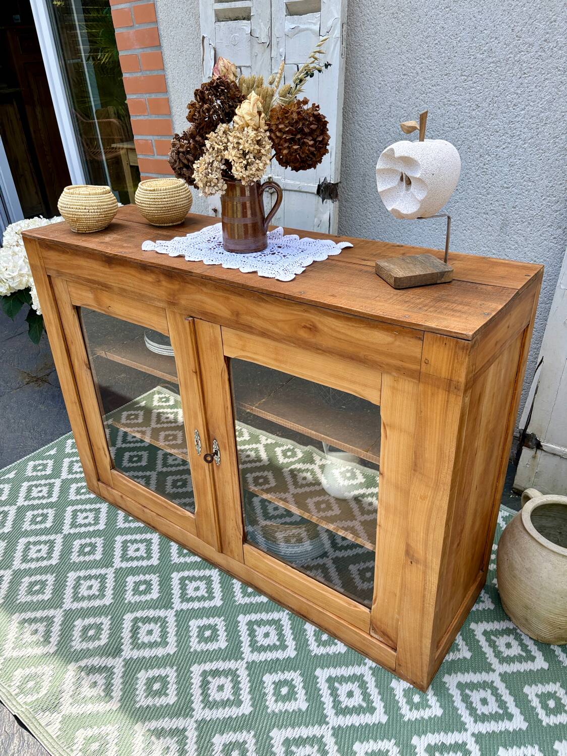 Raw wood display case