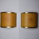 Pair of rattan and brass appliques, Italy, 1960