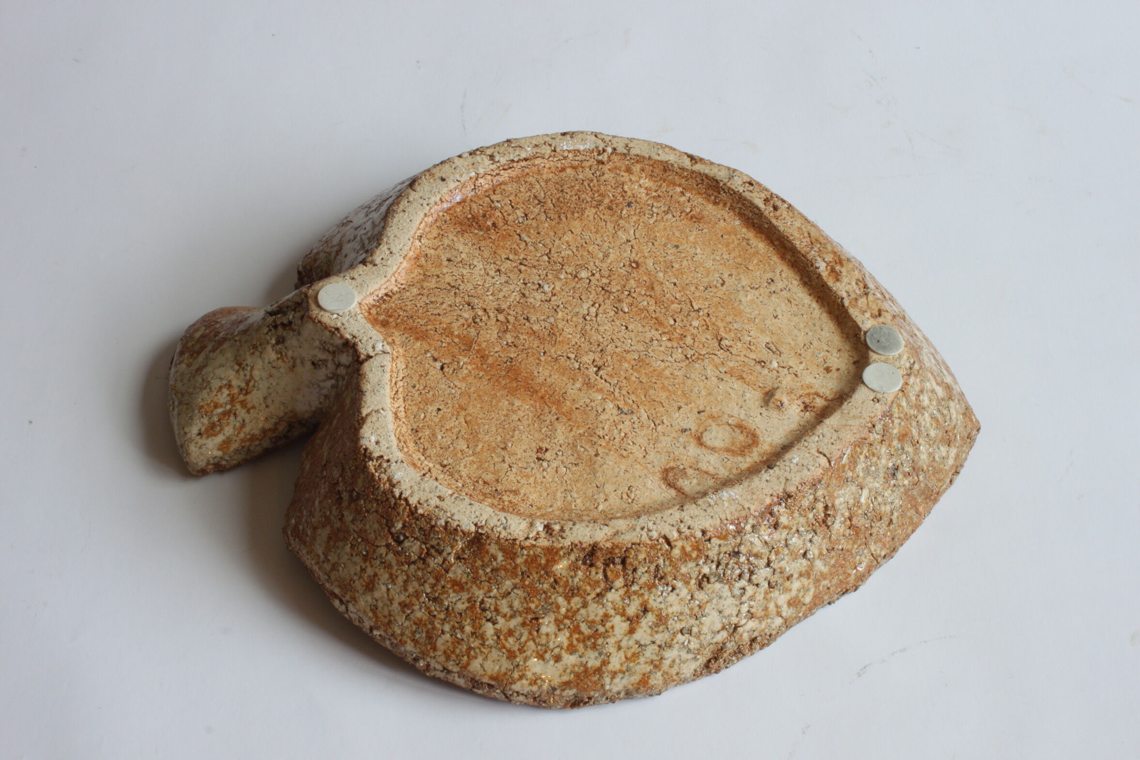 Fish shaped stoneware serving dish