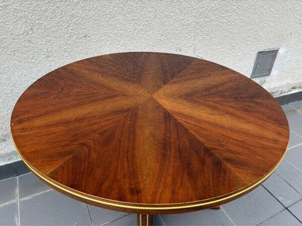 Table Art Déco Adolf Wrenger – Table basse ronde en bois