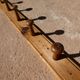 School wall coat - solid wooden rail of 10 patères