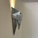 Pair of vintage wall lights, chrome-plated metal, France, 1980
