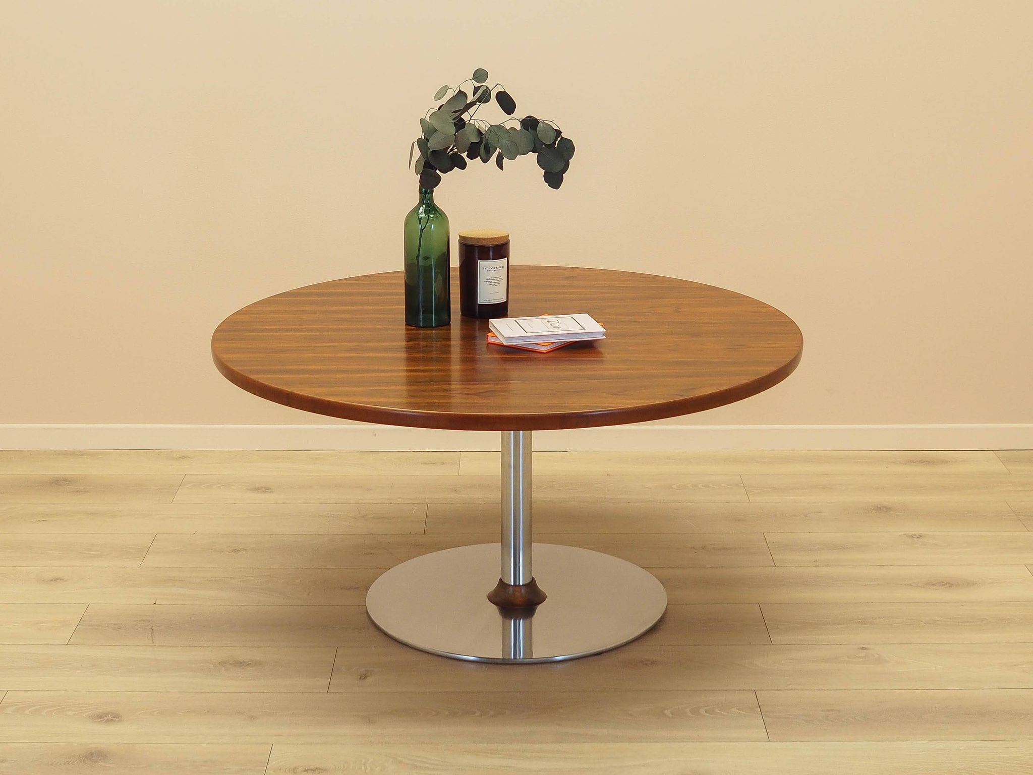 Round rosewood coffee table, Danish design, 1970s, made in Denmark