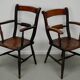 Pair of Antique Oxford Chairs, Windsor, Lath Back, Armchair, Elm, 19thc