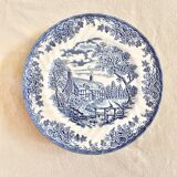 Blue English flat plates cottage