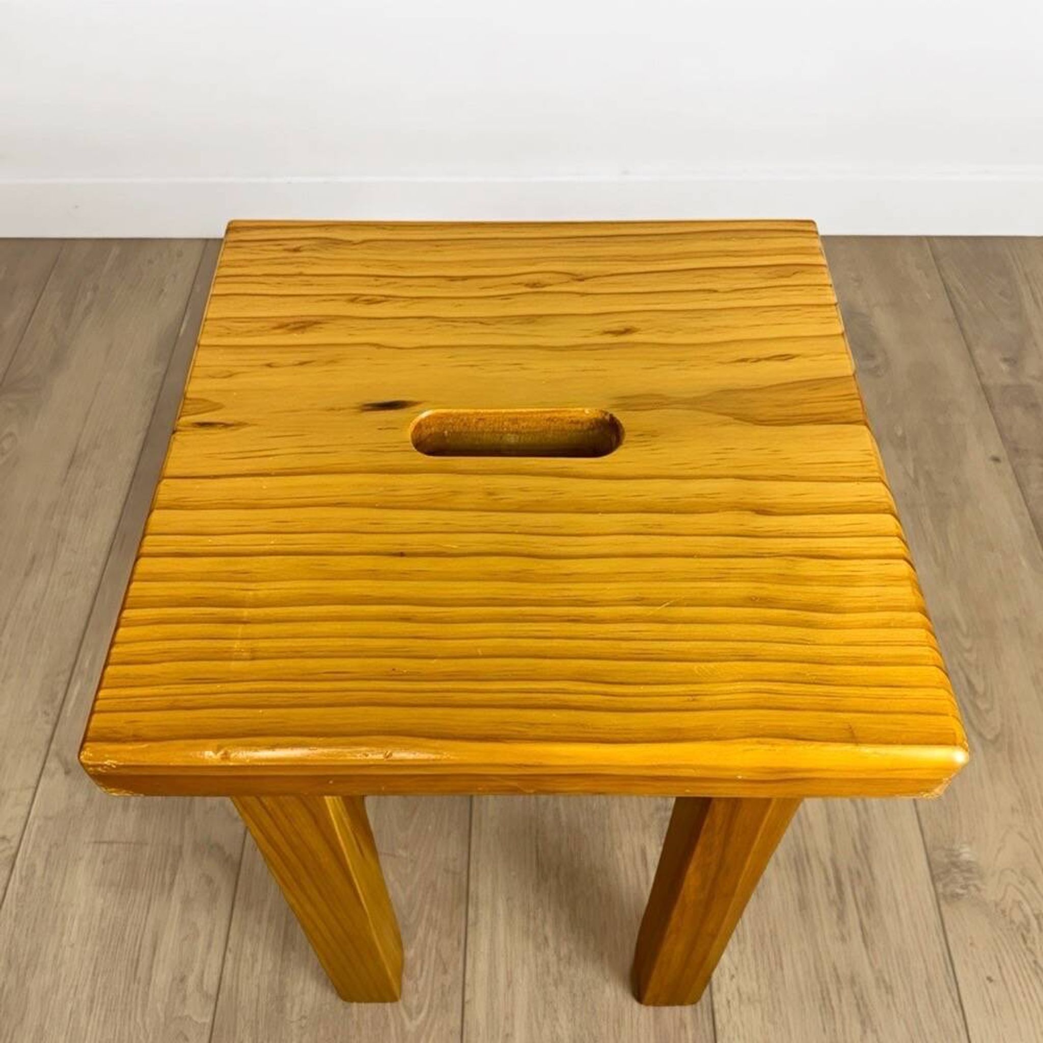 Tabouret en pin à fente années 80