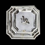 Serviteur muet à trois étages en métal argenté – élégance des années 1950