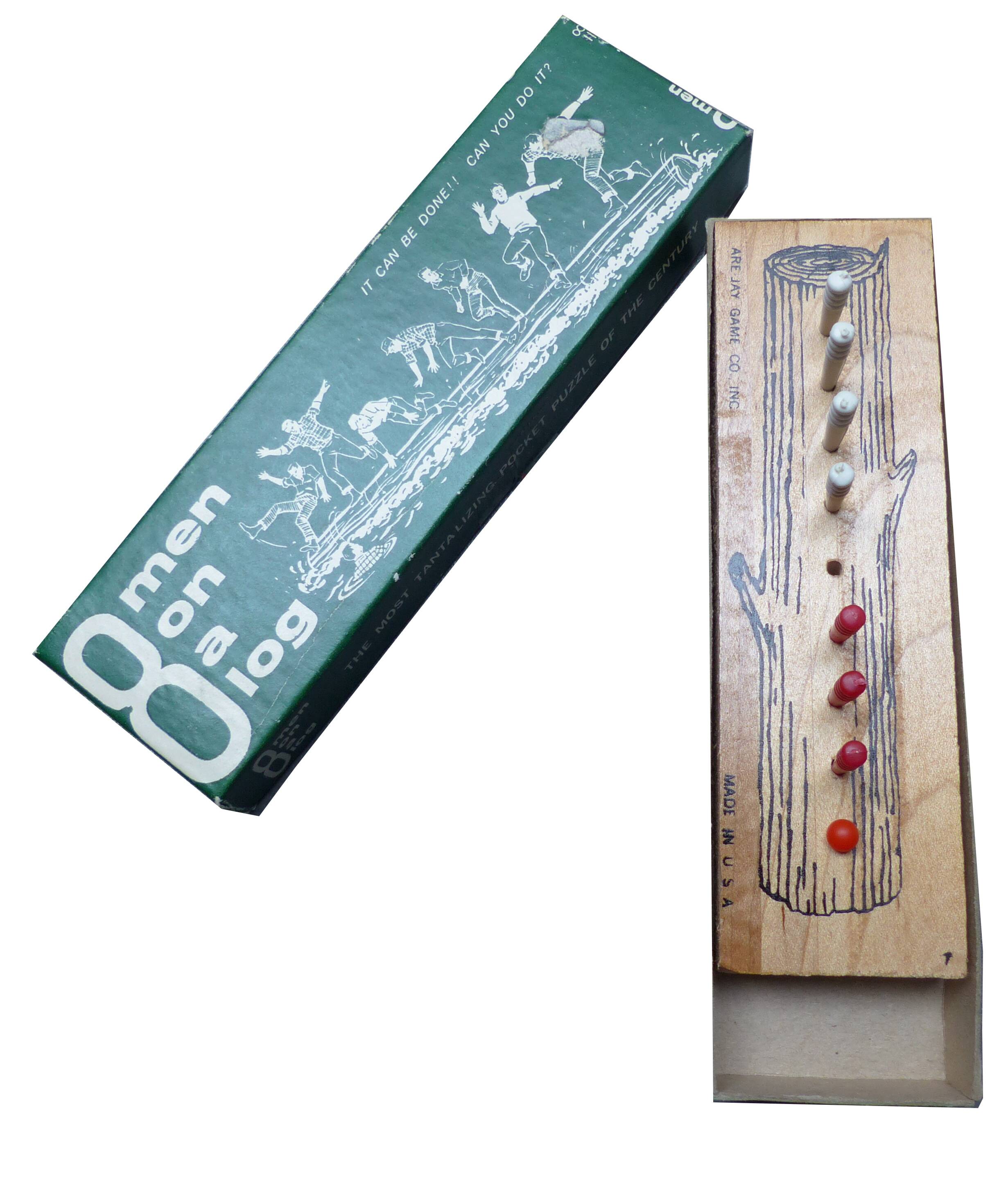 Wooden game "8 men in a log"