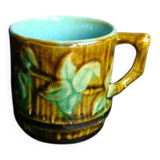 Antique bamboo slipware cup