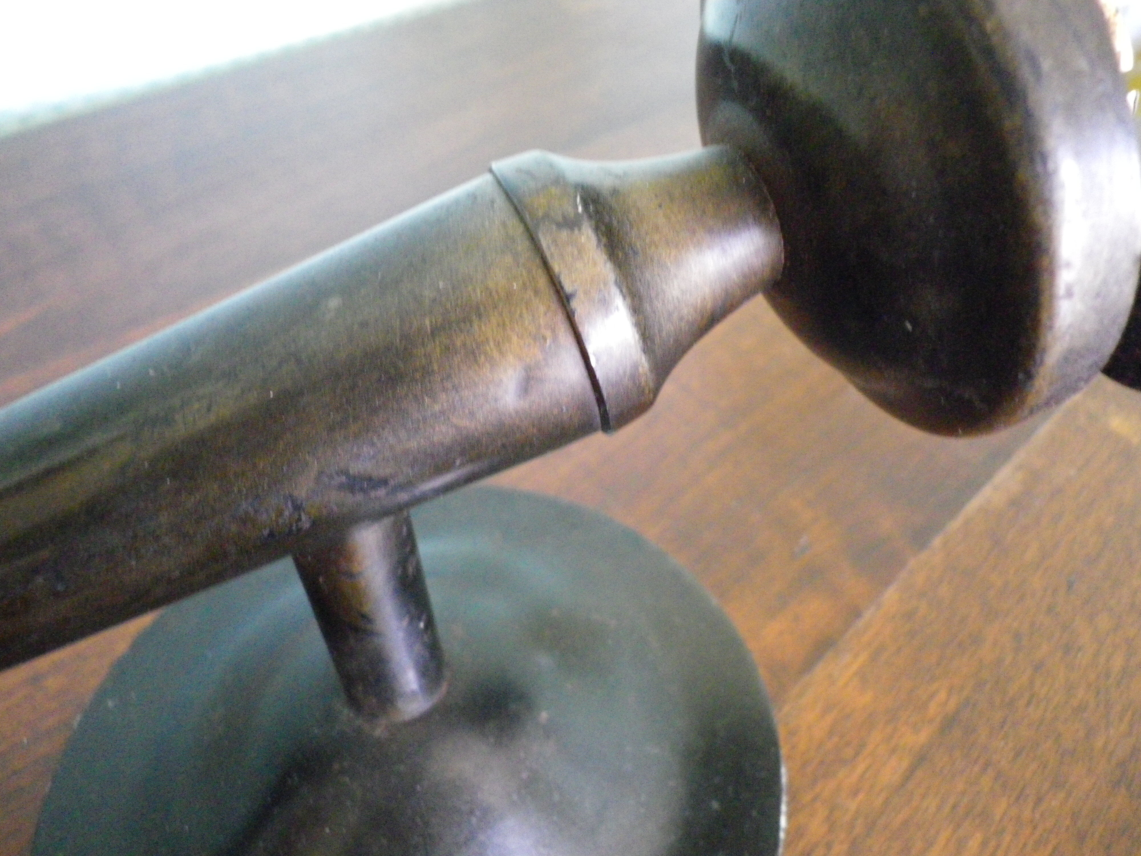 Brass patinated thick metal wall 1940